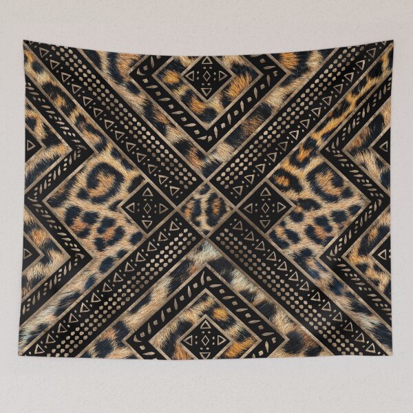 Item preview, Leopard Fur with Ethnic Ornaments #1 designed and sold by k9printart.