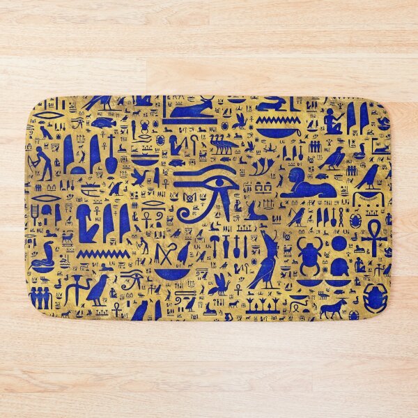 Item preview, Egyptian hieroglyphic Lapis Lazuli and Gold designed and sold by k9printart.