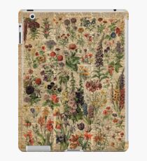 Colourful Wild Meadow Flowers Over Vintage Dictionary Book Page iPad Case/Skin