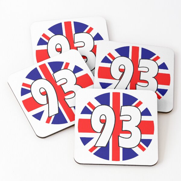 Item preview, UK flag with number 93 - ninety three designed and sold by AllShirts21.