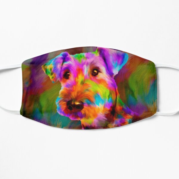 Colorful Airedale Terrier Portrait Mask