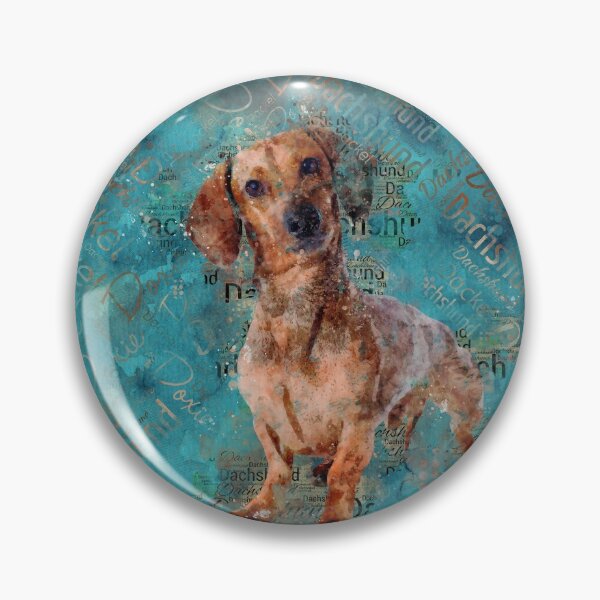 Item preview, Dachshund dog Mixed Media Art designed and sold by k9printart.