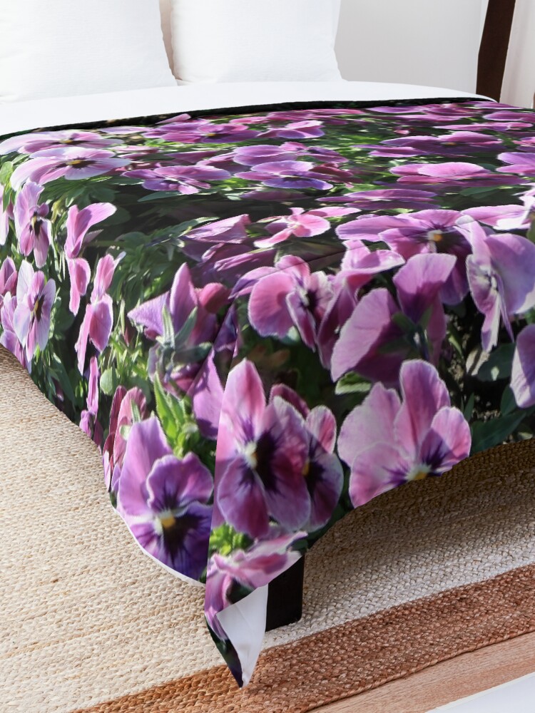 Alternate view of Purple Romantic Flowers Comforter
