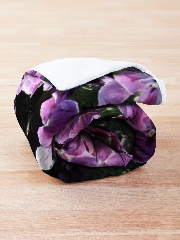 Alternate view of Purple Romantic Flowers Comforter