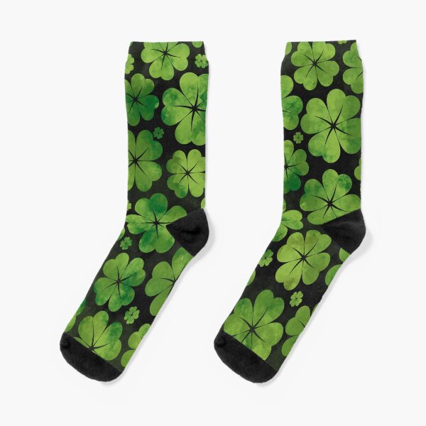 Item preview, Lucky Shamrock Four-leaf Clover Pattern Watercolor designed and sold by k9printart.