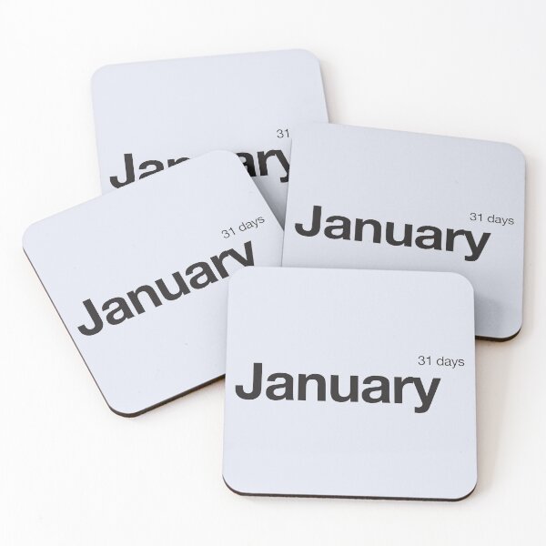Item preview, January - minimalistic chest calendar in Helvetica  designed and sold by nevercook.