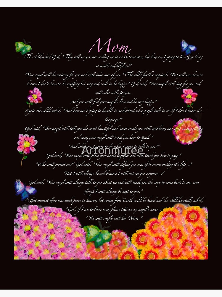 The best Mother's Day gifts 2024, You will simply call her mom Beautiful  poem about motherhood with angels Art Board Print for Sale by Artonmytee