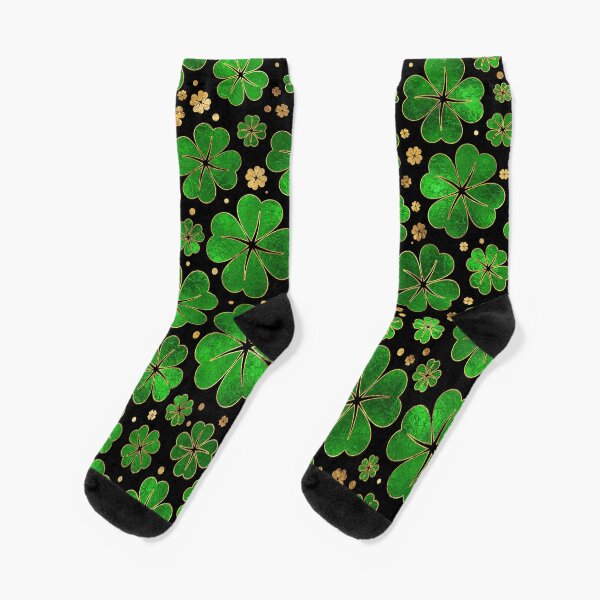 Item preview, Lucky Shamrock Four-leaf Clover Pattern designed and sold by k9printart.