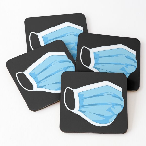 Item preview, medical mask, disposable face mask, doctor mask in blue. designed and sold by Marcin Adrian.