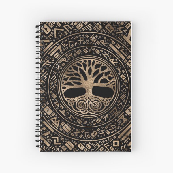 Árbol de la vida - Patrón rúnico de Yggdrasil Cuaderno de espiral