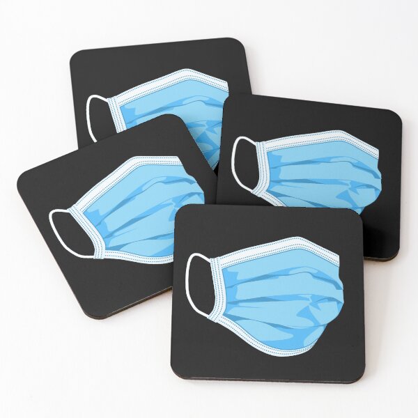 Item preview, medical mask, disposable face mask, doctor mask in blue. designed and sold by Marcin Adrian.