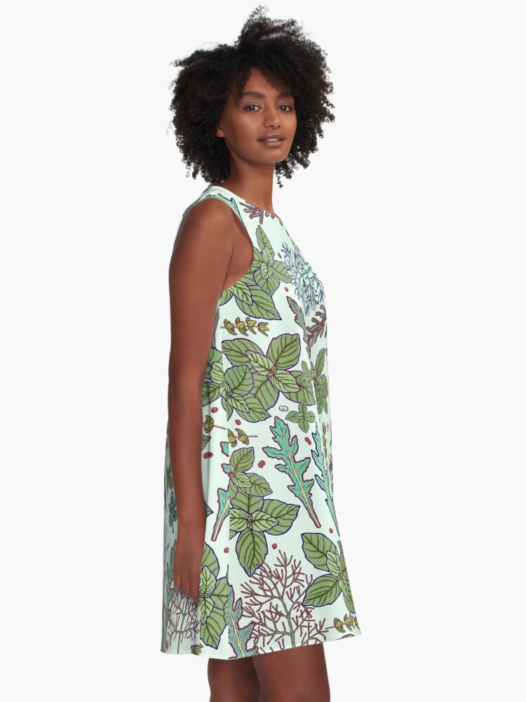 "herbs pattern" ALine Dress by smalldrawing Redbubble