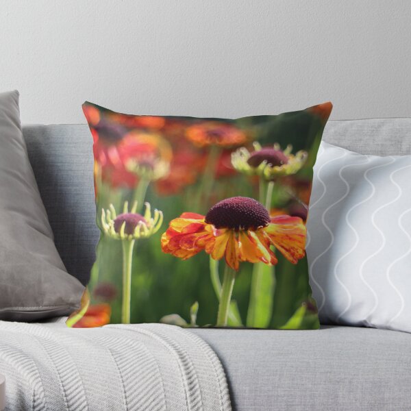 Autumn Flowers Throw Pillow