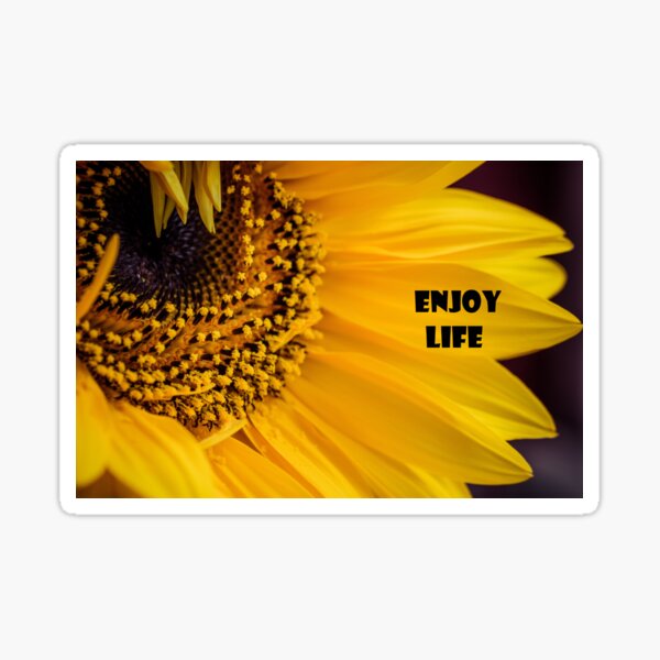 summer time - sunflower - enjoy life Sticker