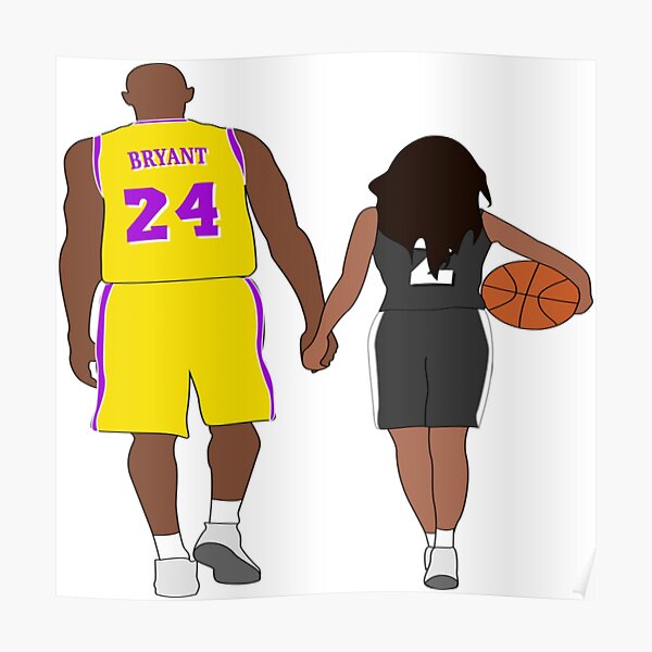 Kobe And Gigi Bryant Poster By Onlythereal01 Redbubble