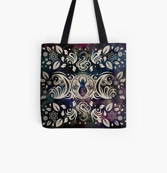Triple Moon Goddess Moonlight purple #1 All Over Print Tote Bag