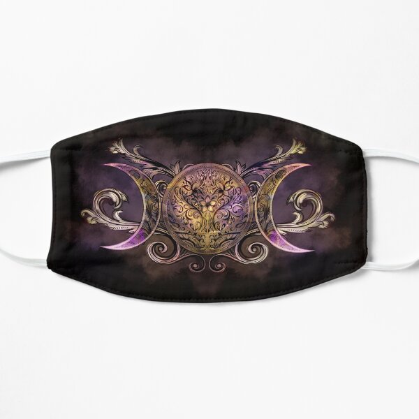 Triple Moon - Triple Goddess -Midnight shimmer Flat Mask