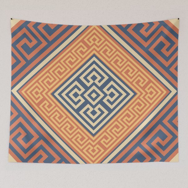 Item preview, Greek Key Ornament - Santorini -Rhombus designed and sold by k9printart.