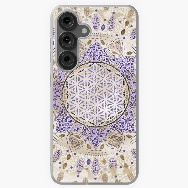 Item preview, Flower of Life Dot Art Pastels, purples and gold designed and sold by k9printart.