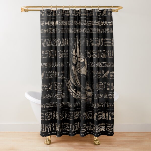 Item preview, Bastet Egyptian Goddess -vintage gold on black designed and sold by k9printart.