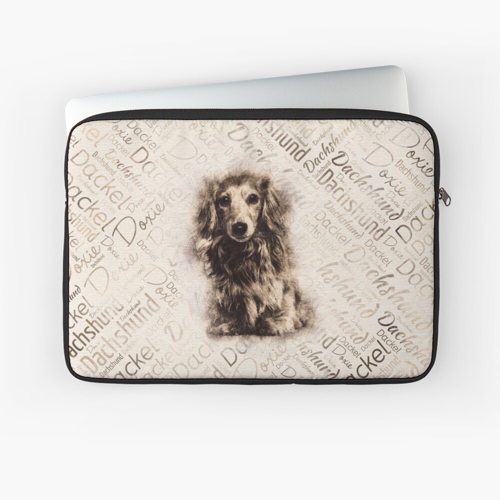 Longhaired Dachshund Dog Ipad Case Skin By K9printart Redbubble