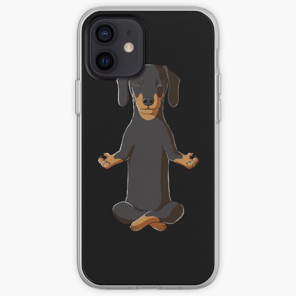 Meditation Dachshund iPhone Soft Case