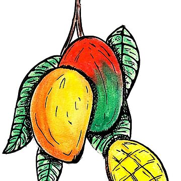 Mandala Mango Coloring Page For Kids Stock Vector | Adobe Stock