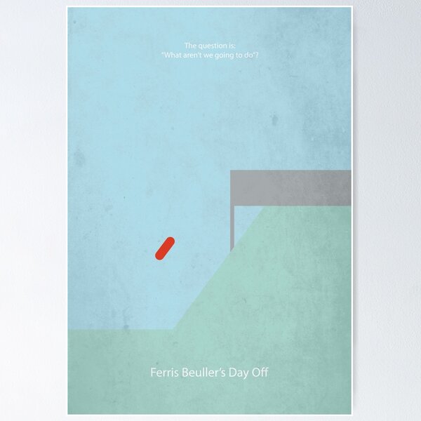 Artikel-Vorschau von Ferris Buellers freier Tag - Minimalistisches Filmplakat, designt und verkauft von WASABISQUID.