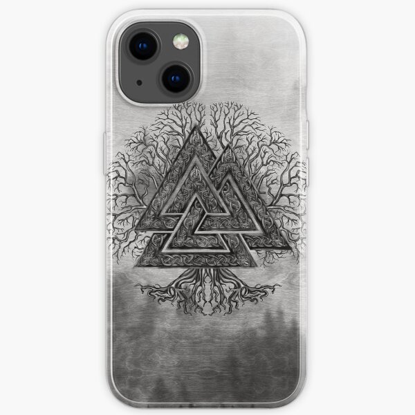 Valknut et Arbre de Vie Yggdrasil Coque souple iPhone