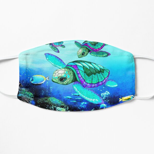 Sea Turtles Dance Flat Mask