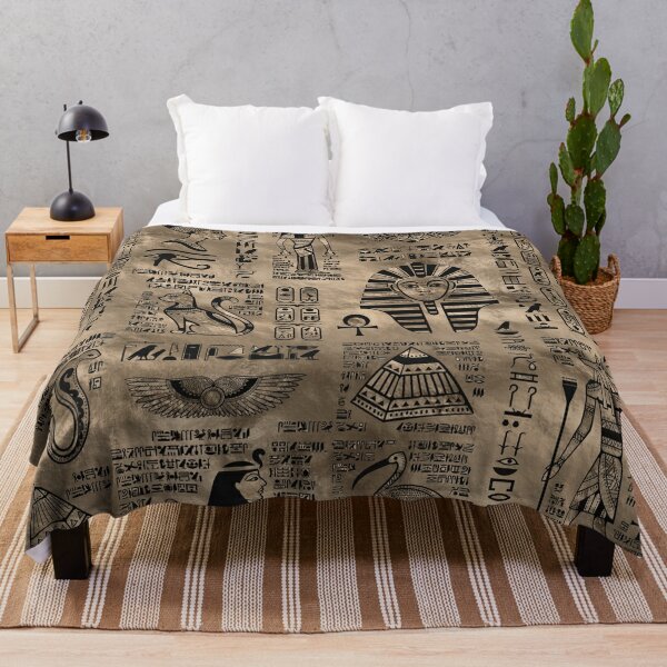 King Pharaoh Tutankhamun Egypt TUT Egyptian Fleece Blanket Throw Super Soft Cozy Couch Blanket Lightweight Warm Bed Blanket for Sofa Bed Travel Camping 