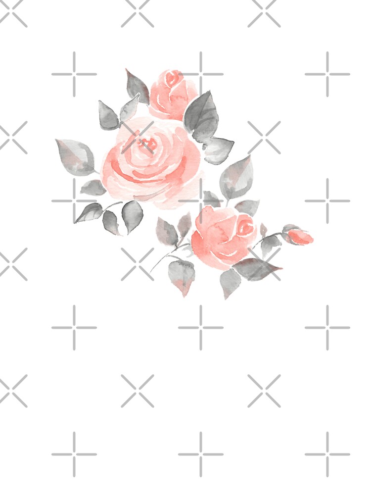 Beautiful Watercolor Roses Kids T Shirt By Gribanessa Redbubble - bouquet of roses in a bag white roblox