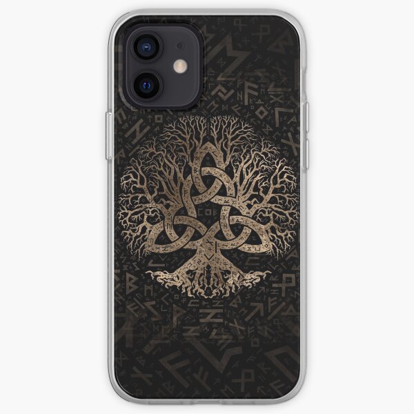 Tree of life with Triquetra on Futhark pattern iPhone Soft Case