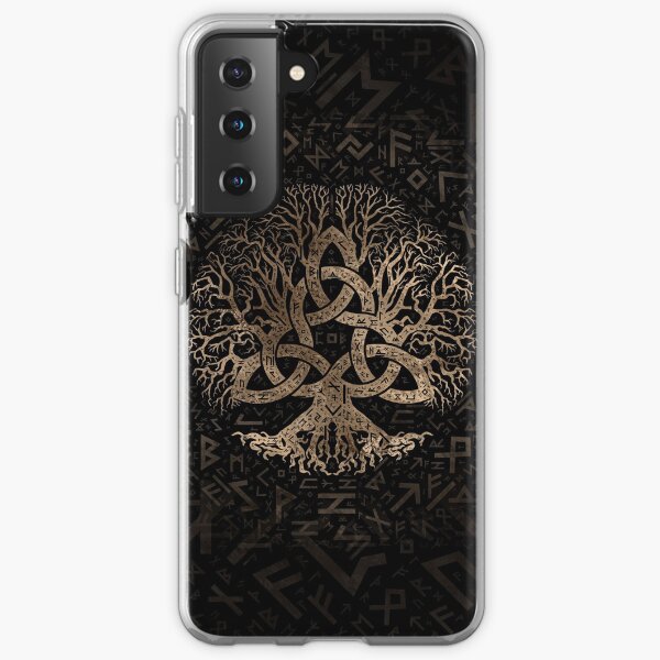 Tree of life with Triquetra on Futhark pattern Samsung Galaxy Soft Case