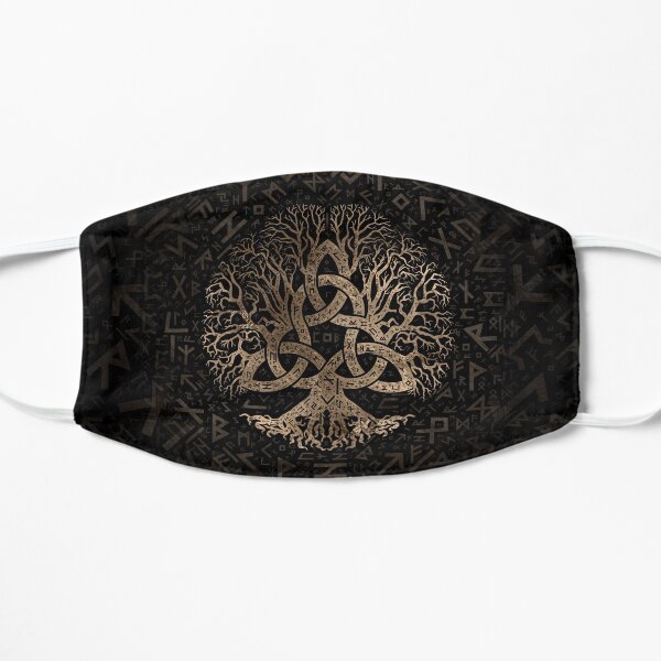 Tree of life with Triquetra on Futhark pattern Mask