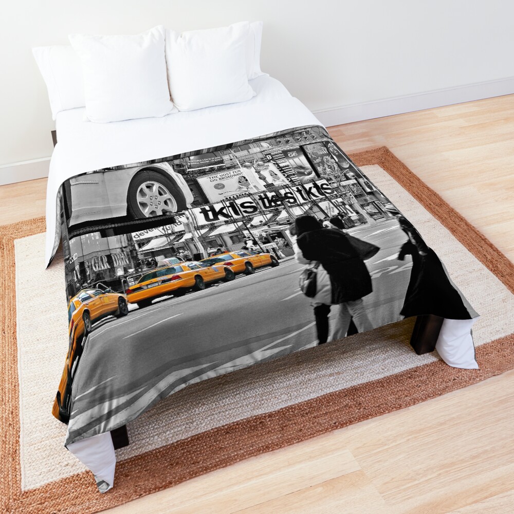 NYC Yellow Cabs Times Square Comforter