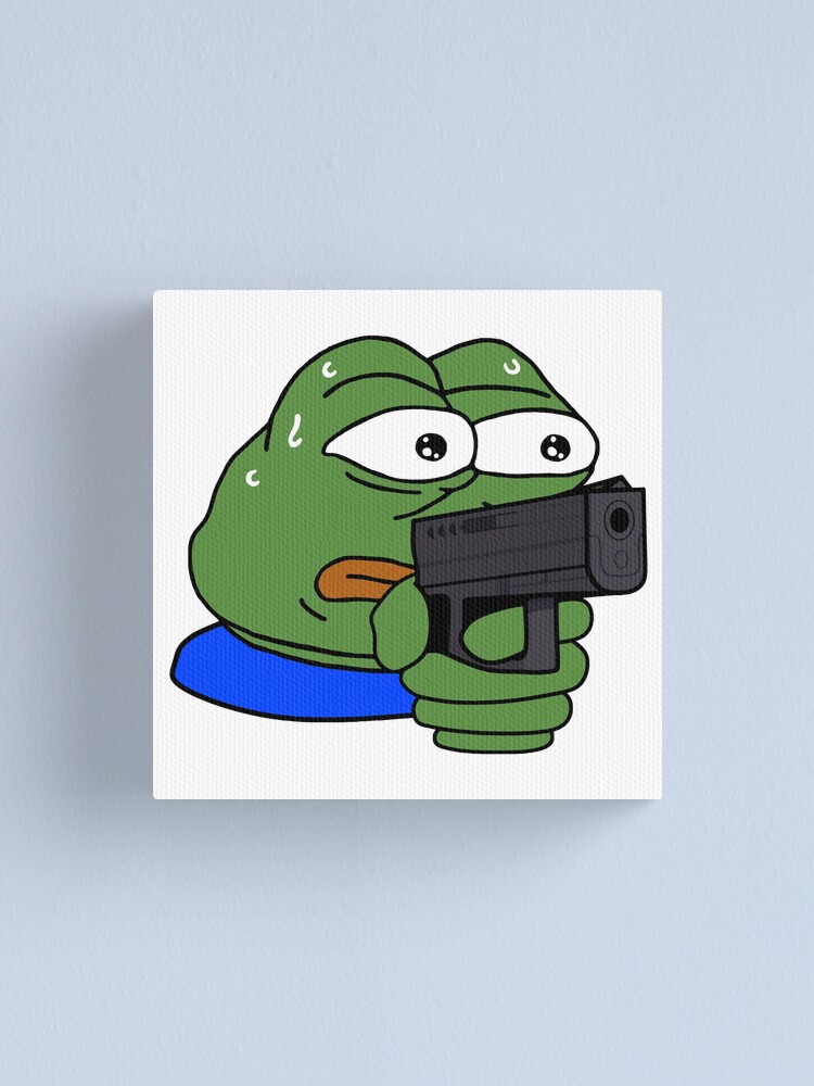 Pepega with Gun Sticker for Sale by renukabrc