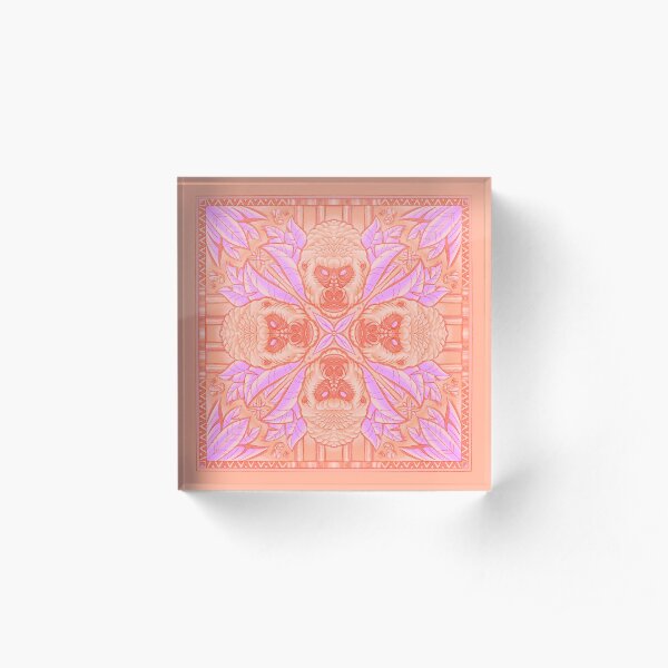 Mandala Gorila animal Bloque acrílico