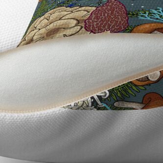 Alternate view of mushroom forest Floor Pillow