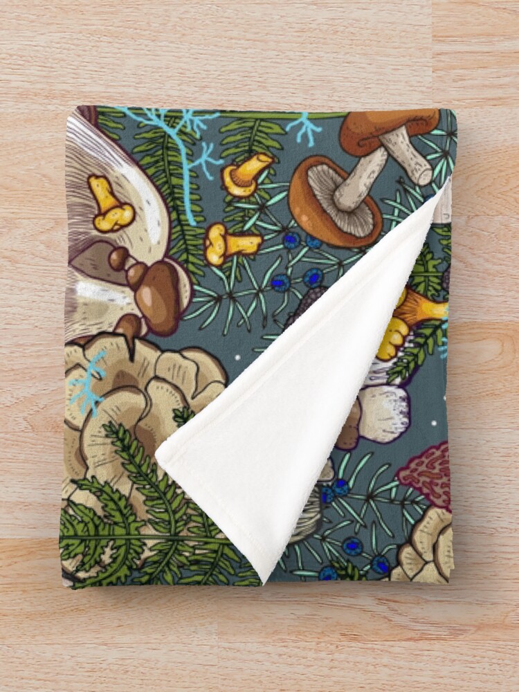 "mushroom forest" Throw Blanket for Sale by smalldrawing Redbubble