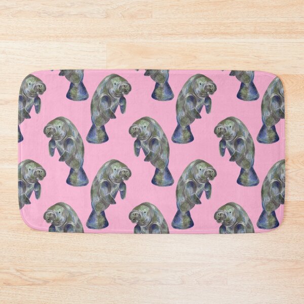 Item preview, Pink Watercolor Manatee Pattern designed and sold by TimorousEclectc.