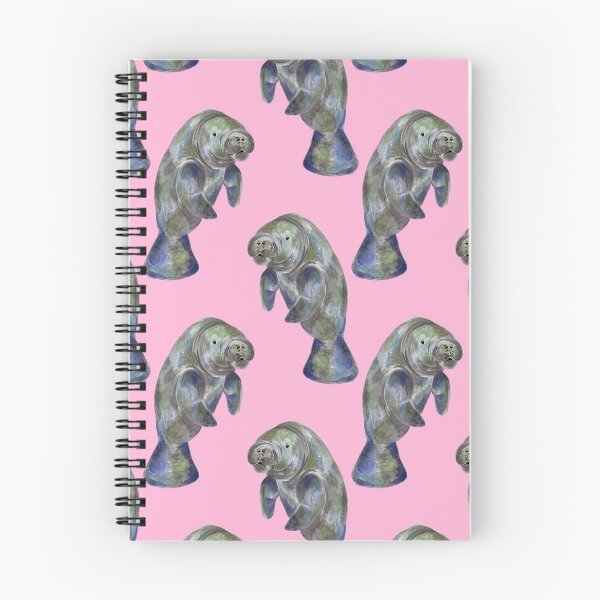 Item preview, Pink Watercolor Manatee Pattern designed and sold by TimorousEclectc.