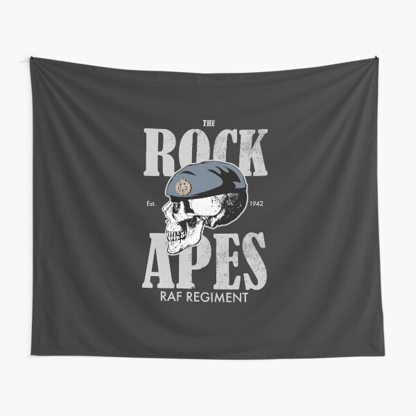 RAF Regiment Rock Apes (distressed) Tapestry