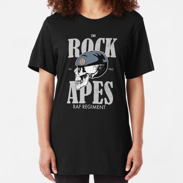 RAF Regiment Rock Apes (distressed) Slim Fit T-Shirt