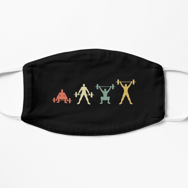 Retro Weightlifting Deadlift Fitness Gym Design Mask