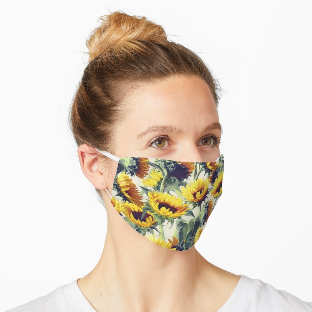 Sunflowers Forever Mask