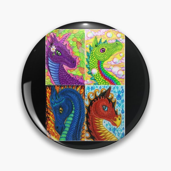 Item preview, 4 Elemental Dragons designed and sold by Melanie Jeyakkumar.