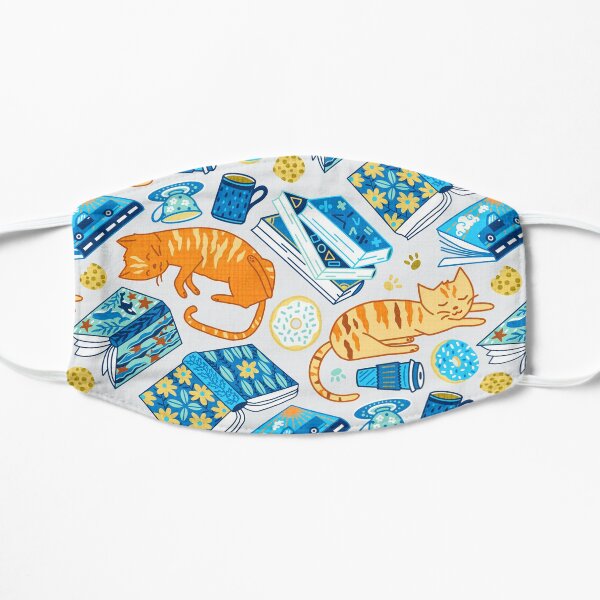 Tea Party Cat-Book Vibes! Flat Mask