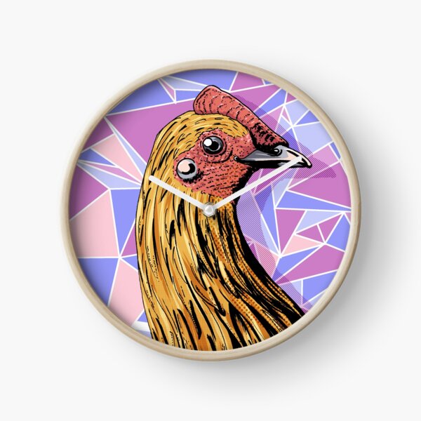 Lemon blue bantam hen Clock