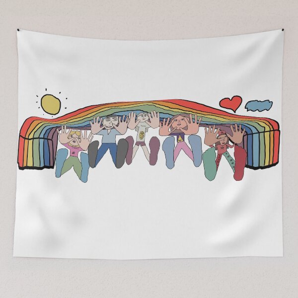 Item preview, children and a rainbow designed and sold by AvotArt.